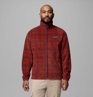 Steens Mountain Printed Jacket, Color: Red Oxide Plaided Tonal, Shark, image 7
