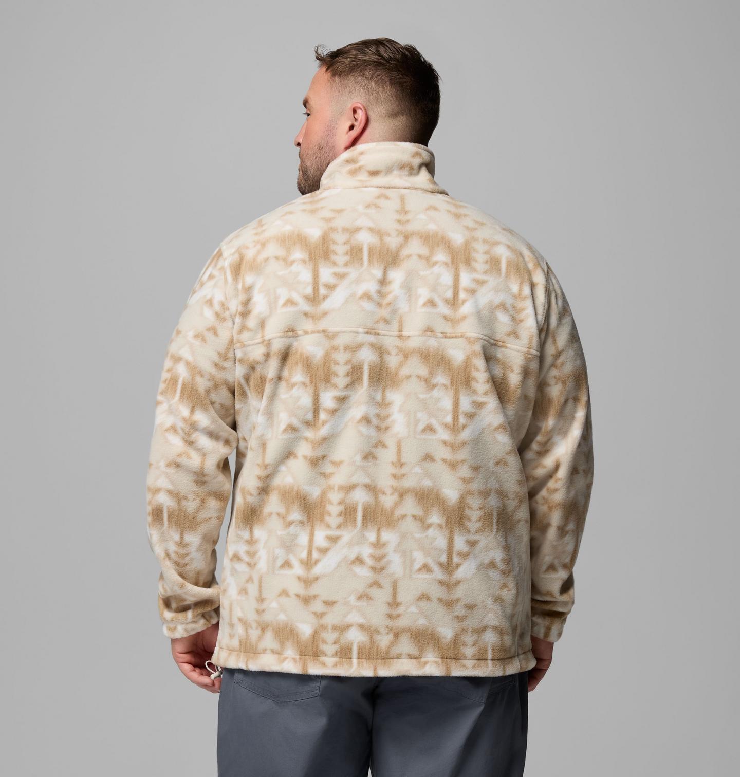 Мужская куртка Columbia Steens Mountain Printed Fleece Jacket - Big, цвет: Серо-бежевый — фото 3