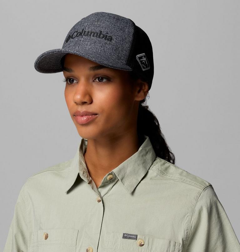 Unisex Columbia Mesh Ballcap, Color: Grill Heather, Black, image 7