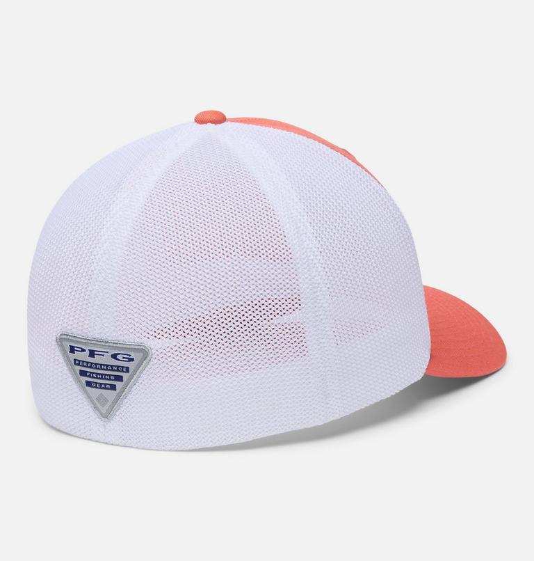 PFG Logo Mesh Ball Cap, Color: Melonade, White, Redfish, image 2