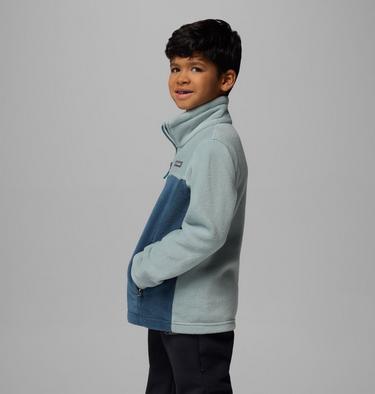 Boys’ Steens Mountain II Fleece Jacket, Color: Crushed Blue, Everblue, image 7