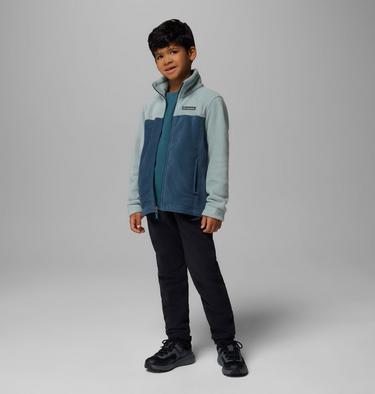 Boys’ Steens Mountain II Fleece Jacket, Color: Crushed Blue, Everblue, image 4