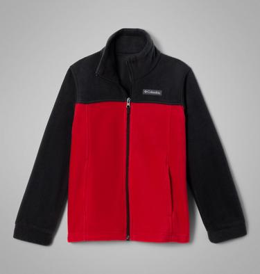 Boys&rsquo; Steens Mountain II Fleece Jacket, Color: Mountain Red, Black, image 5