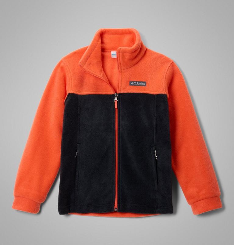 Boys’ Steens Mountain II Fleece Jacket, Color: Zing, Black, image 1