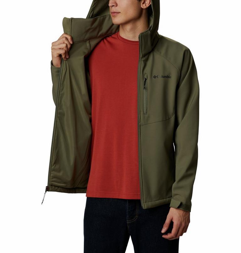 Men's Cascade Ridge II Hiking Softshell Jacket, Color: Stone Green, image 5