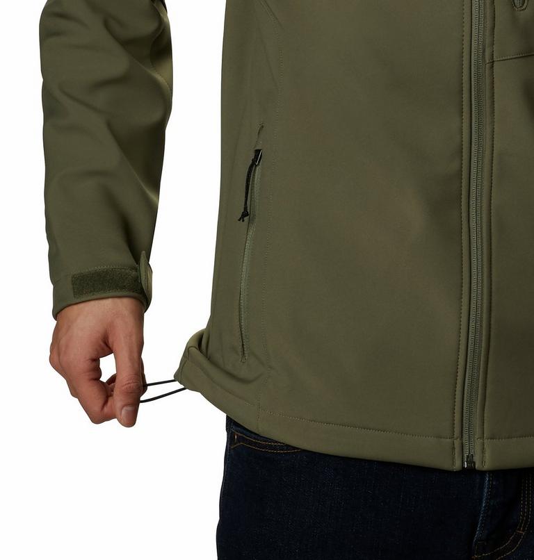 Men's Cascade Ridge II Hiking Softshell Jacket, Color: Stone Green, image 6