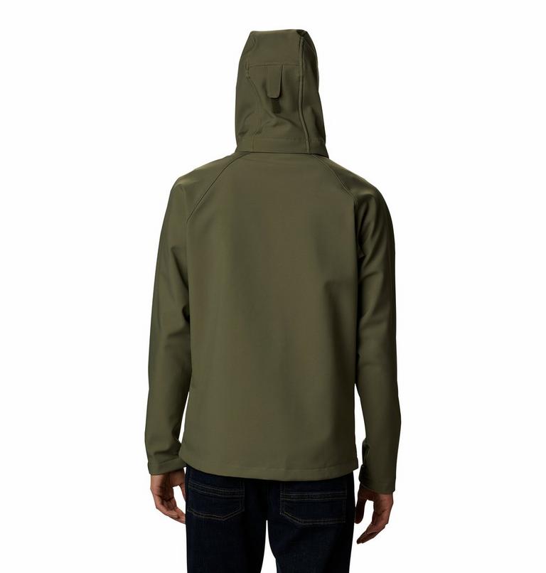 Men's Cascade Ridge II Hiking Softshell Jacket, Color: Stone Green, image 2
