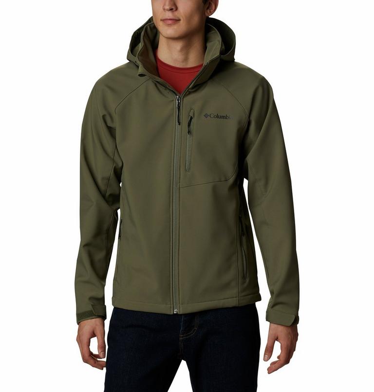 Men's Cascade Ridge II Hiking Softshell Jacket, Color: Stone Green, image 1