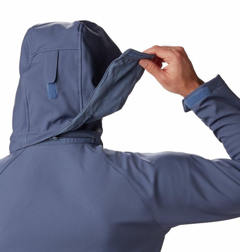 Men's Cascade Ridge II Hiking Softshell Jacket, Color: Dark Mountain, image 5