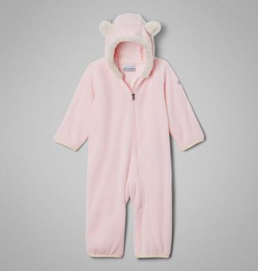 Infant Tiny Bear II Bunting, Color: Satin Pink, Chalk, image 11