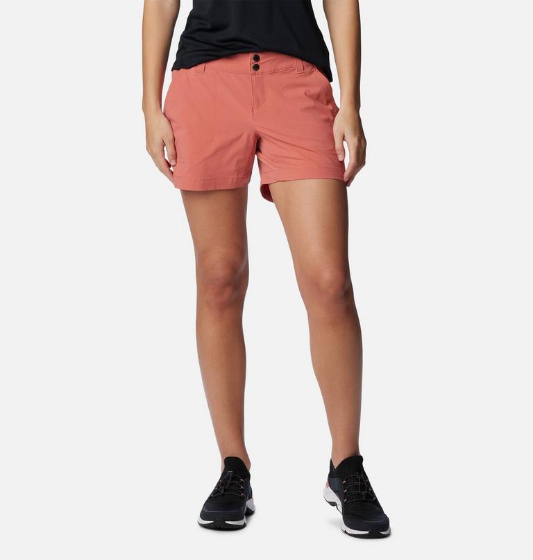 Women's Saturday Trail Shorts, Color: Dark Coral, image 1