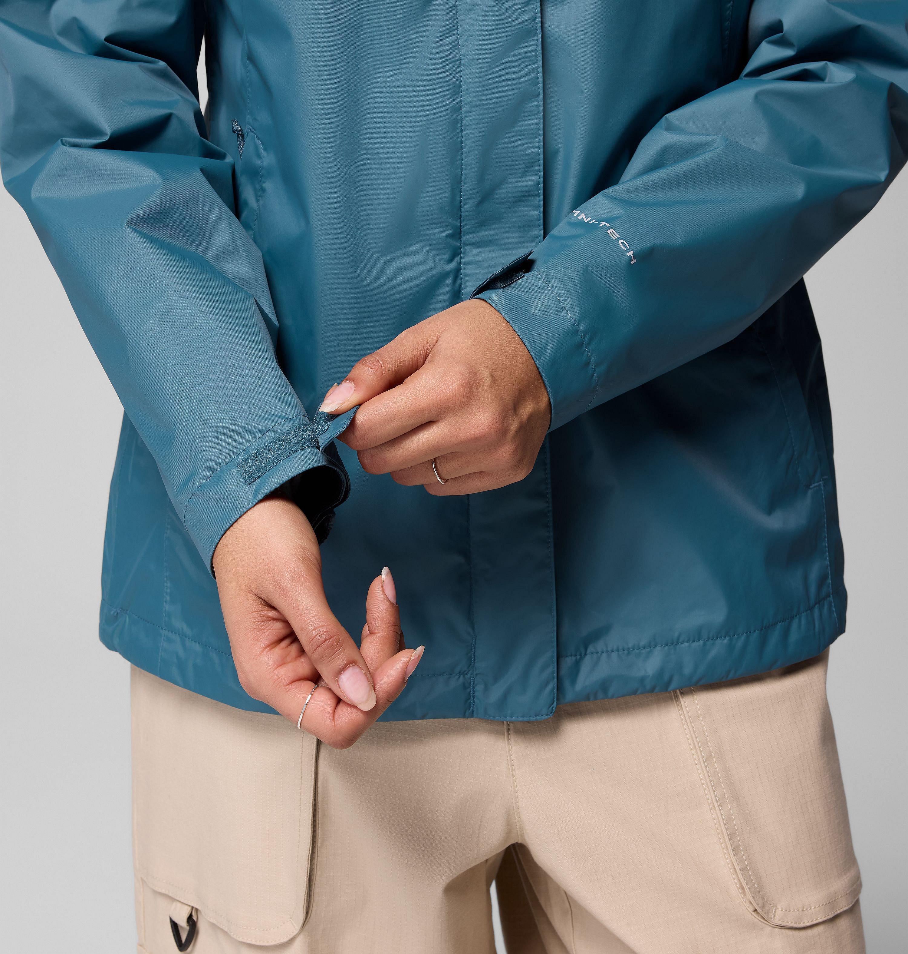 Giacca Impermeabile Columbia Arcadia II Donna – Modello Ocean Water/Miami, Taglia XS, Leggera E Riponibile Con Cappuccio, Tecnologia Omni-Tech - 4