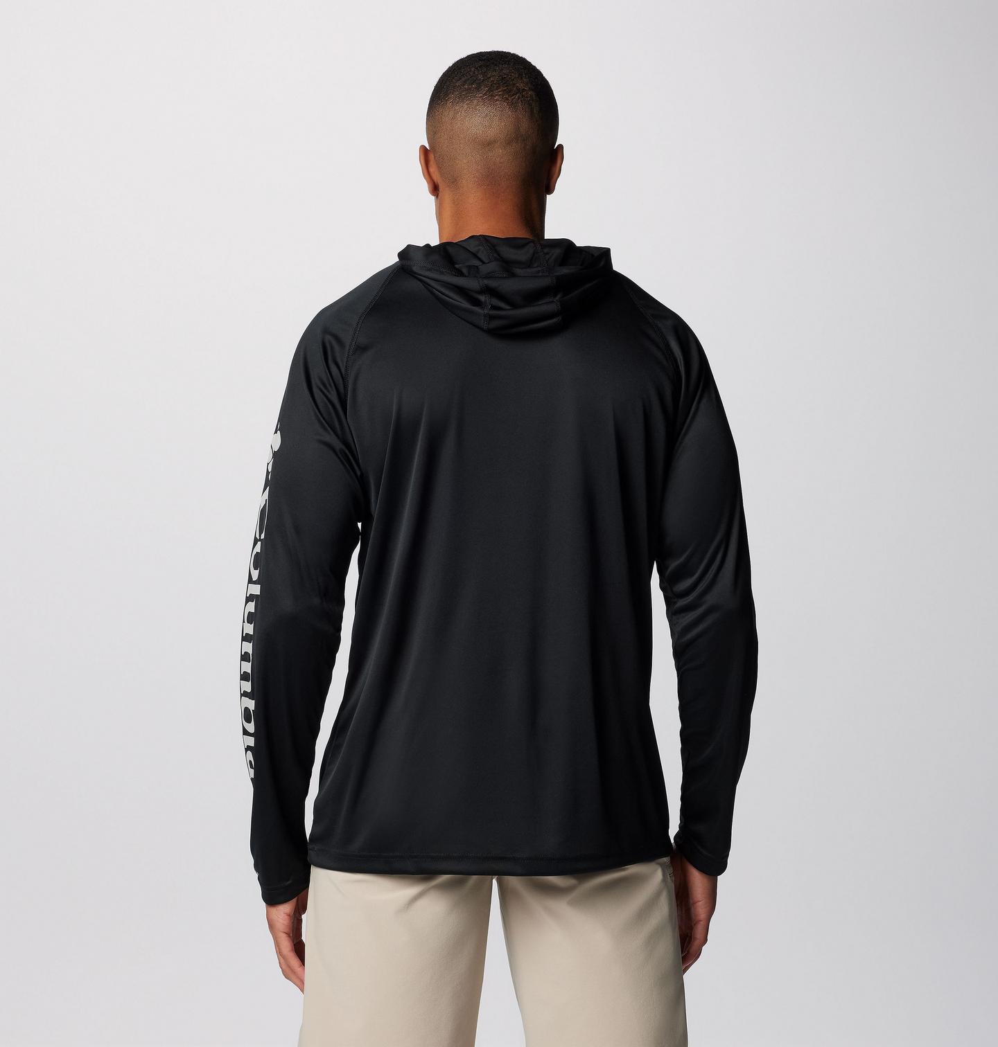 Мужское худи Columbia PFG Terminal Tackle, цвет: Чёрный / Серый — фото 2