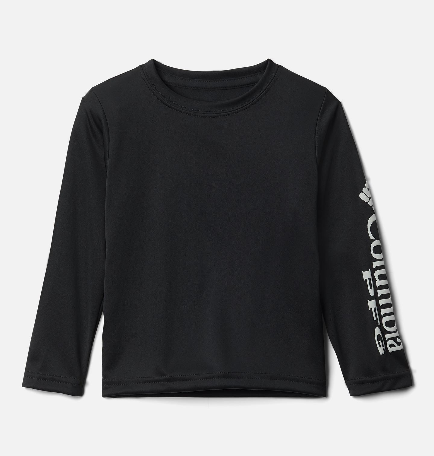 Рубашка Columbia PFG Terminal Tackle Long Sleeve Shirt для мальчиков-малышей, цвет: Чёрный — фото 1