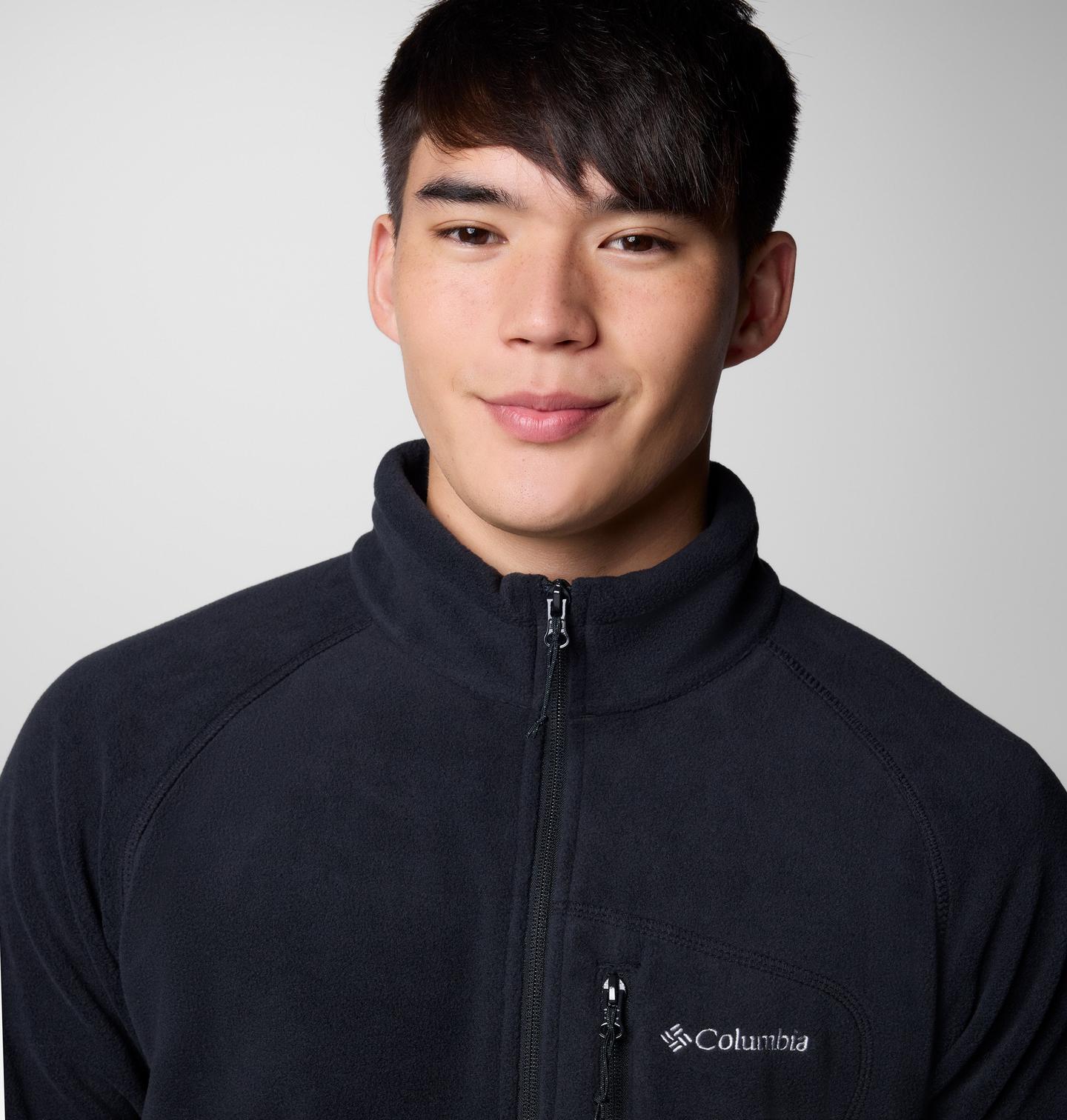 Мужской свитер Columbia Fast Trek III Half Zip Fleece Pullover, цвет: Чёрный, вариант 1 — фото 3
