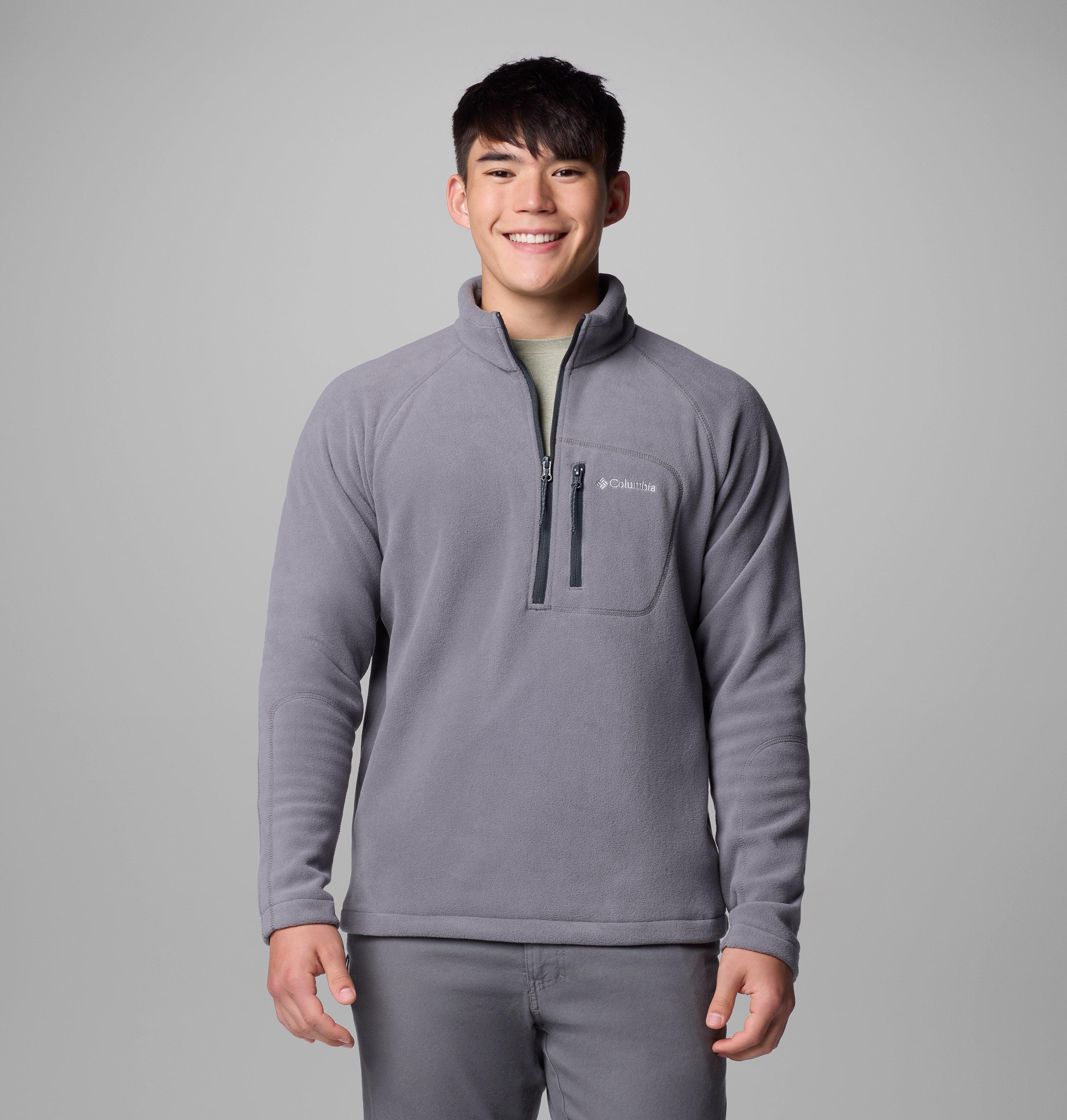 Columbia Sportswear Men's Grey Columbia - Fast Trek™ Iii Half Zip Fleece Pullover - City Shark Medium