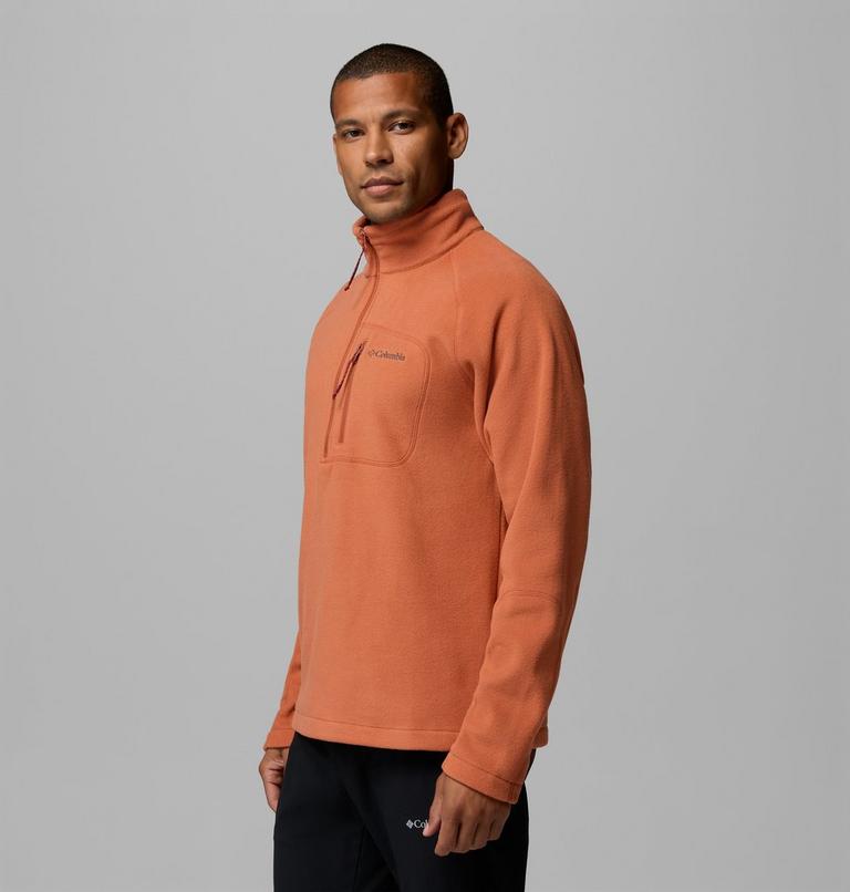 Men's Fast Trek III Half Zip Fleece Pullover, Color: Teak Brown, image 4