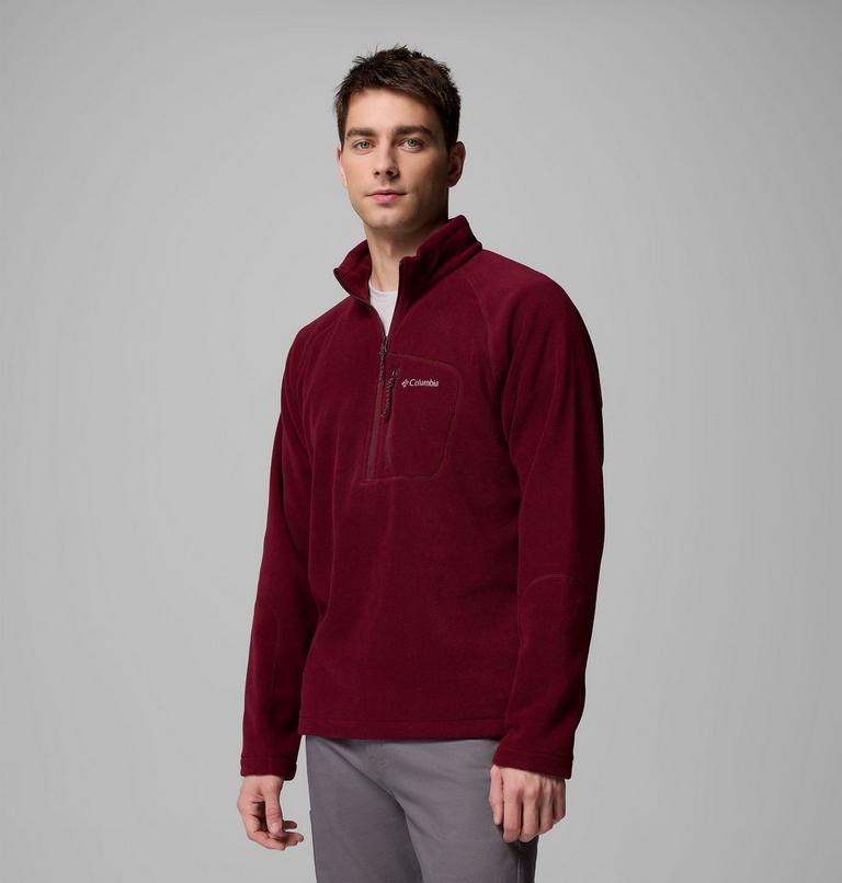 Sudadera de forro polar con media cremallera Fast Trek III para hombre, Color: Rich Wine, image 4