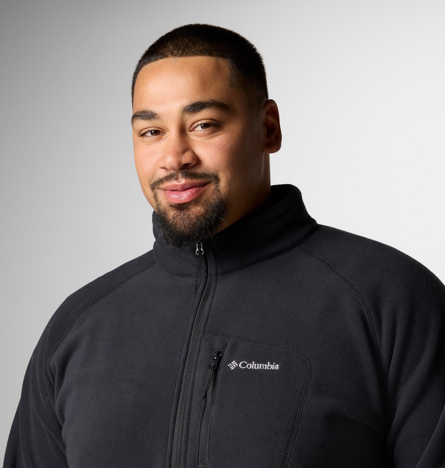 Мужской свитер Columbia Fast Trek III Half Zip Fleece Pullover - Big, цвет: Чёрный — фото 4