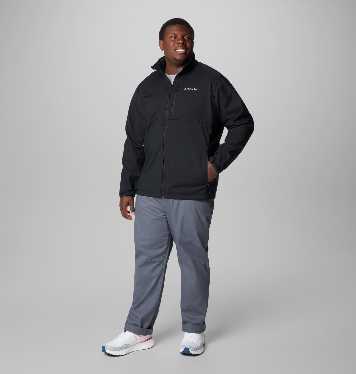 Мужская куртка Columbia Ascender Softshell Jacket - Big, цвет: Чёрный — фото 3