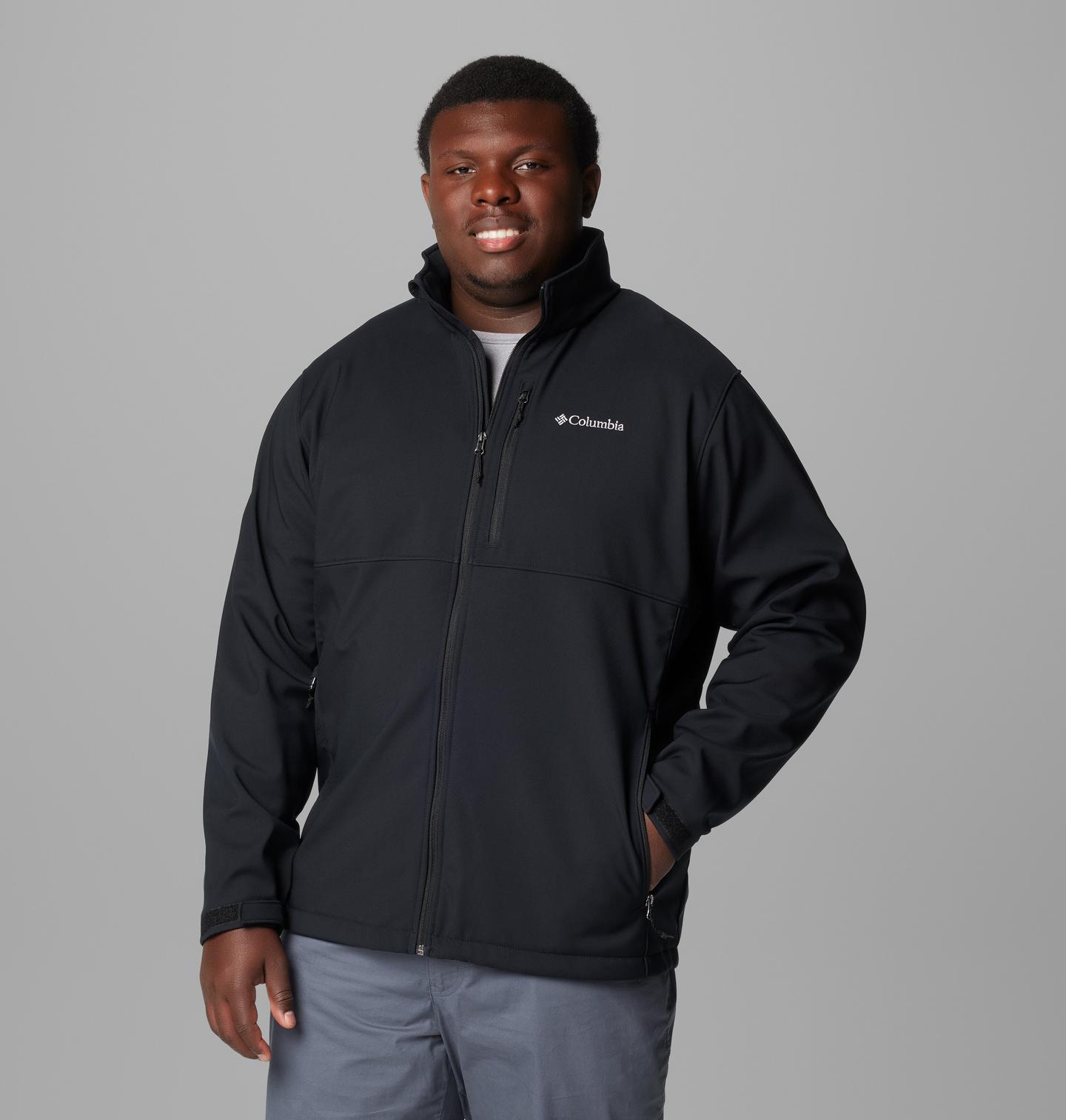 Мужская куртка Columbia Ascender Softshell Jacket - Big, цвет: Чёрный — фото 1