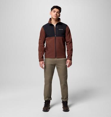 Men's Ascender Hiking Softshell Jacket, Color: Tobacco, Black, image 2