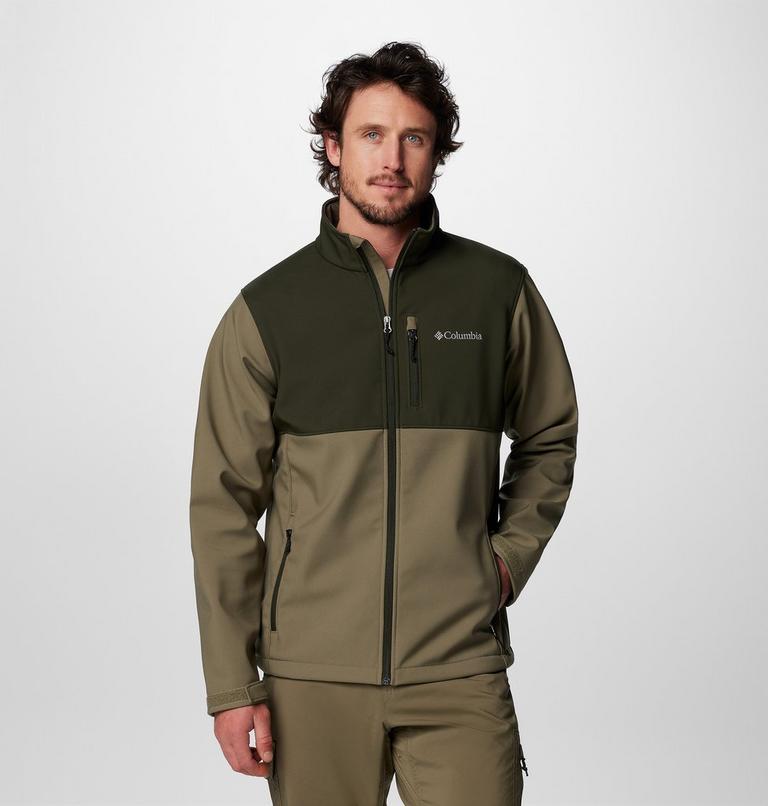 Chaqueta softshell de senderismo Ascender para hombre, Color: Stone Green, Greenscape, image 1