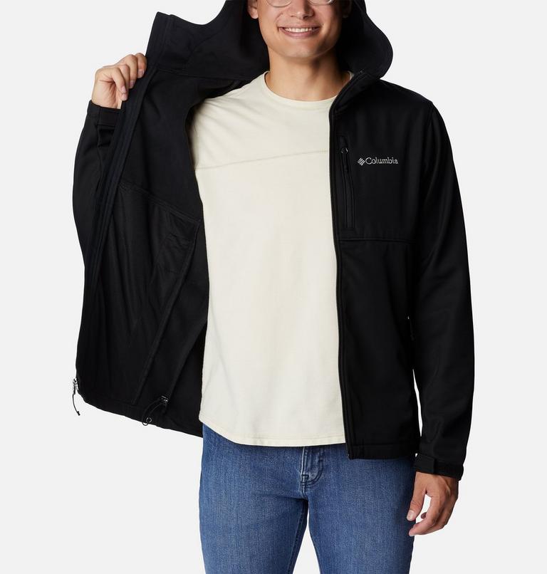 Men's Ascender Hooded Softshell Jacket, Color: Black, image 5