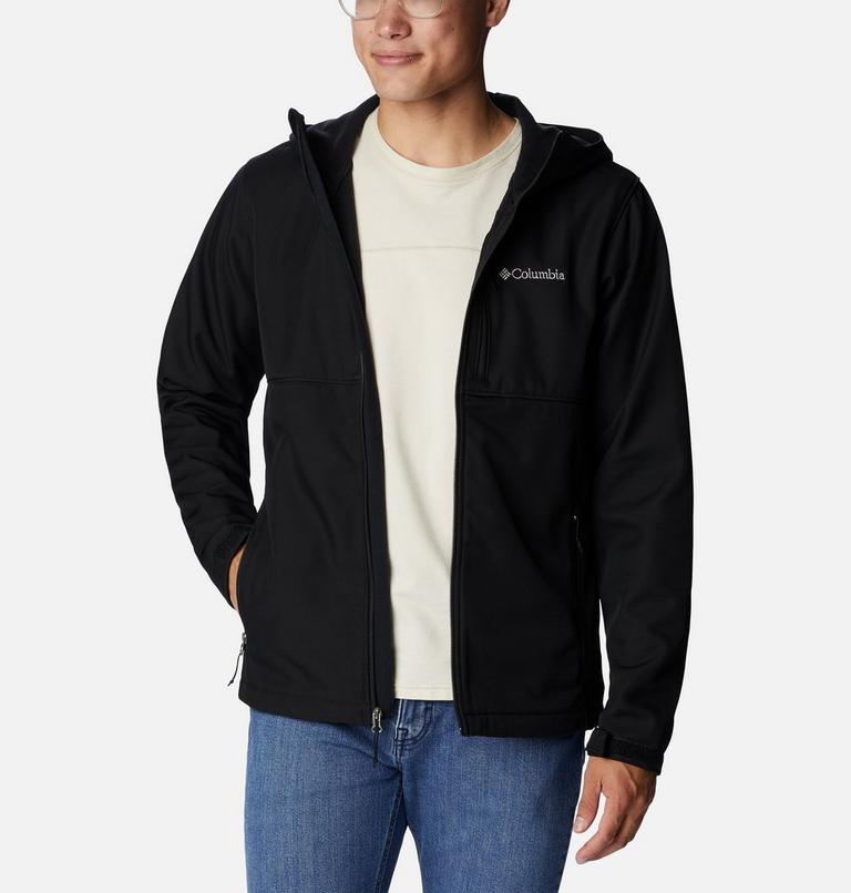 Men's Ascender Hooded Softshell Jacket, Color: Black, image 7