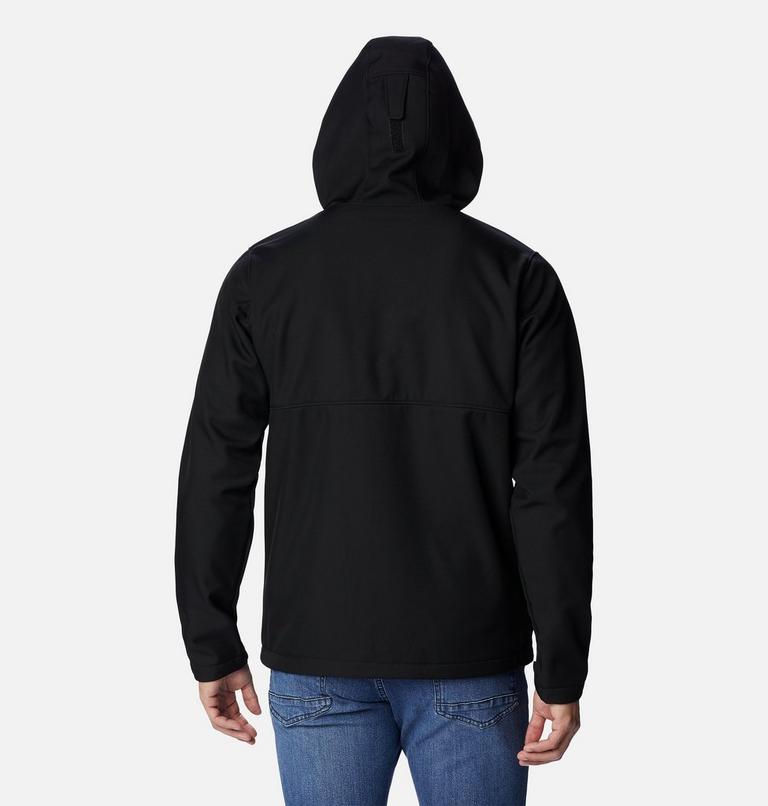 Men's Ascender Hooded Softshell Jacket, Color: Black, image 2