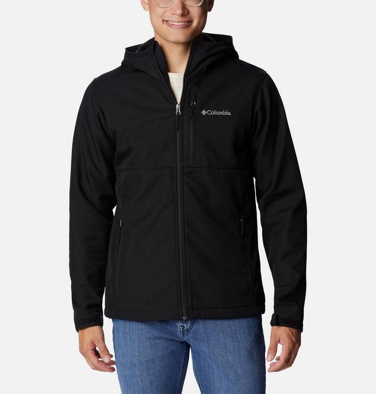 Men's Ascender Hooded Softshell Jacket, Color: Black, image 1