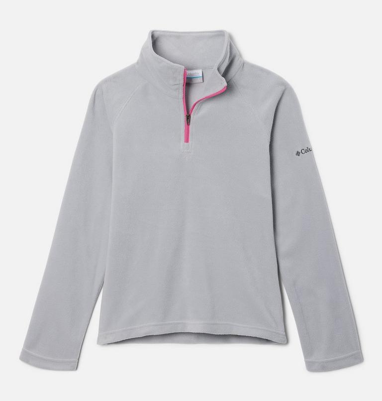 Girls&rsquo; Glacial Fleece 1/4 Zip Pullover, Color: Columbia Grey, Pink Ice, image 1