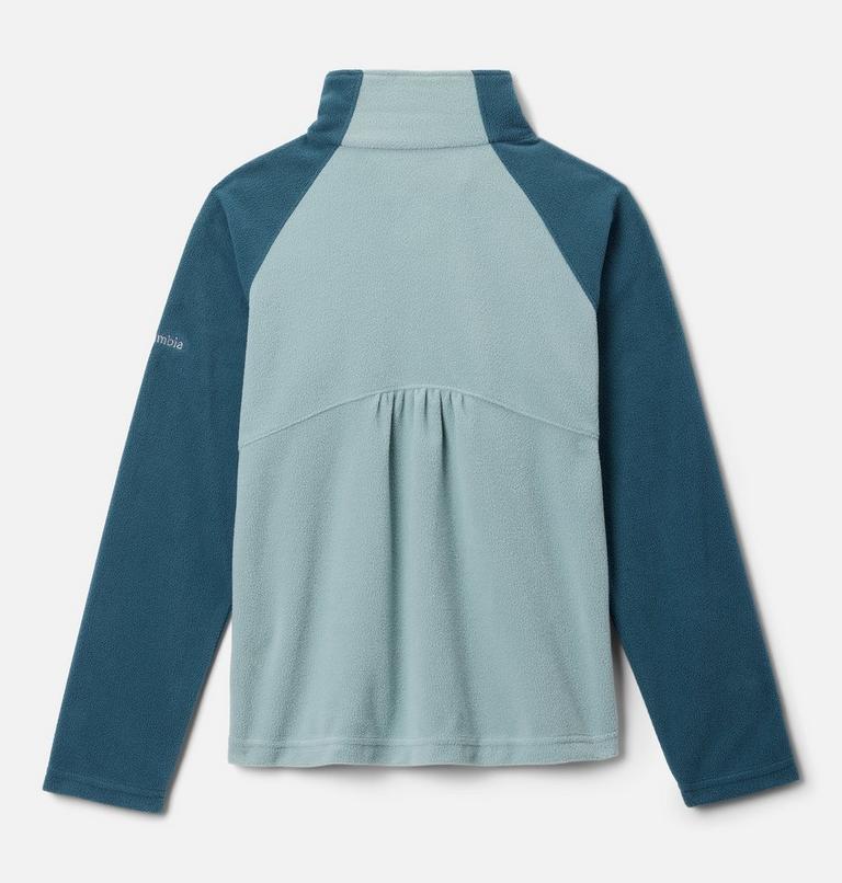 Girls’ Glacial Fleece Quarter Zip Pullover, Color: Crushed Blue, Everblue, image 2