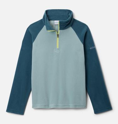 Sudadera de forro polar Glacial con cremallera parcial para niña, Color: Crushed Blue, Everblue, image 3