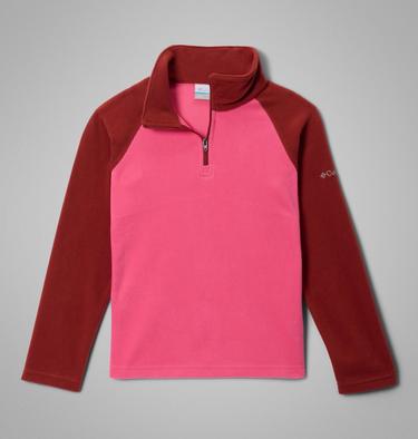 Girls&rsquo; Glacial Fleece Quarter Zip Pullover, Color: Nico, Red Oxide, image 1