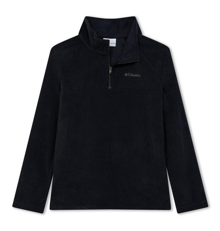 Boys’ Glacial Fleece Quarter Zip Pullover, Color: Black, image 1
