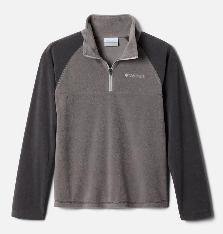 Boys’ Glacial Fleece Quarter Zip Pullover, Color: City Grey, Shark, image 1