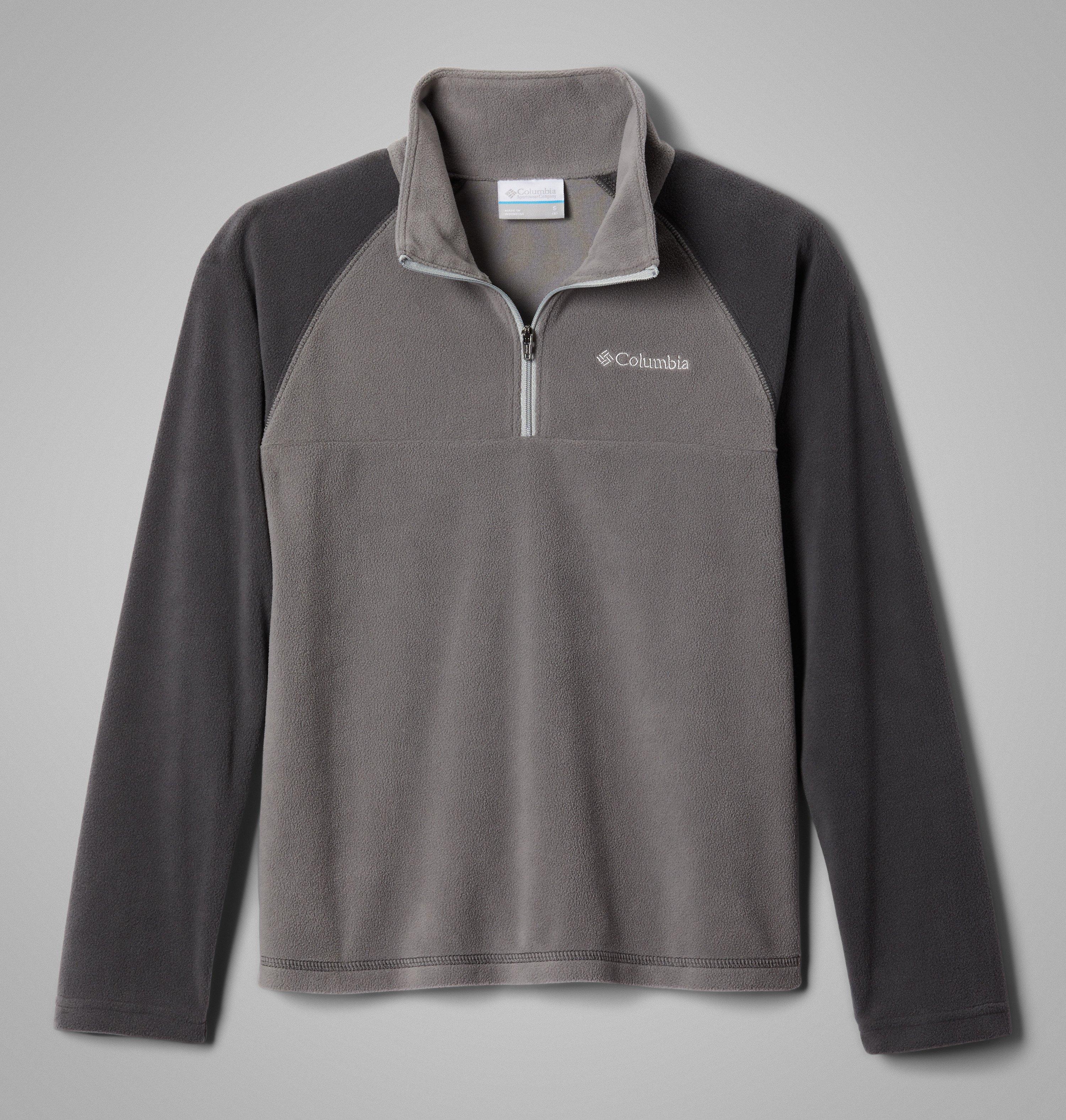 Columbia Sportswear Boys Grey Columbia - ’ Glacial™ Fleece Quarter Zip Pullover - City Shark S Size (8 Years) Kids