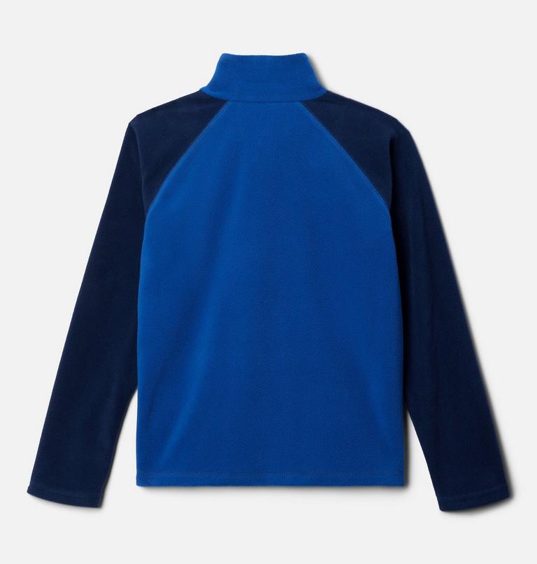 Sudadera de forro polar Glacial con cremallera parcial para niño, Color: Mountain Blue, Collegiate Navy, image 2