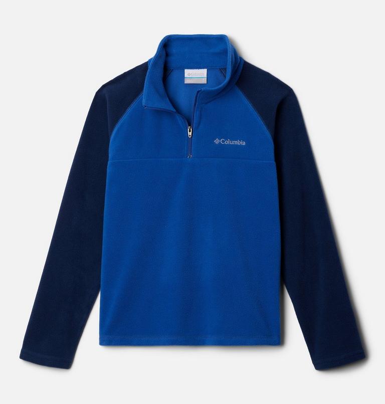 Sudadera de forro polar Glacial con cremallera parcial para niño, Color: Mountain Blue, Collegiate Navy, image 1