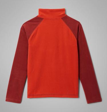 Boys&rsquo; Glacial Fleece Quarter Zip Pullover, Color: Super Sonic, Red Oxide, image 2