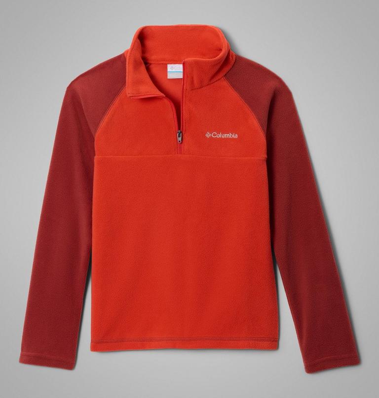 Boys&rsquo; Glacial Fleece Quarter Zip Pullover, Color: Super Sonic, Red Oxide, image 1