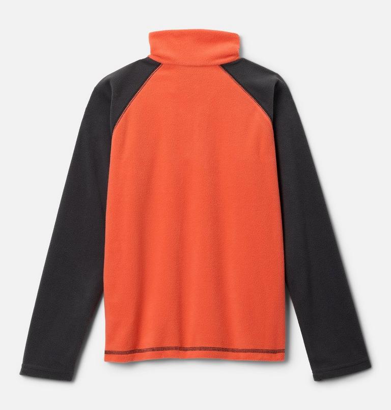 Boys’ Glacial Fleece Quarter Zip Pullover, Color: Zing, Shark, image 2