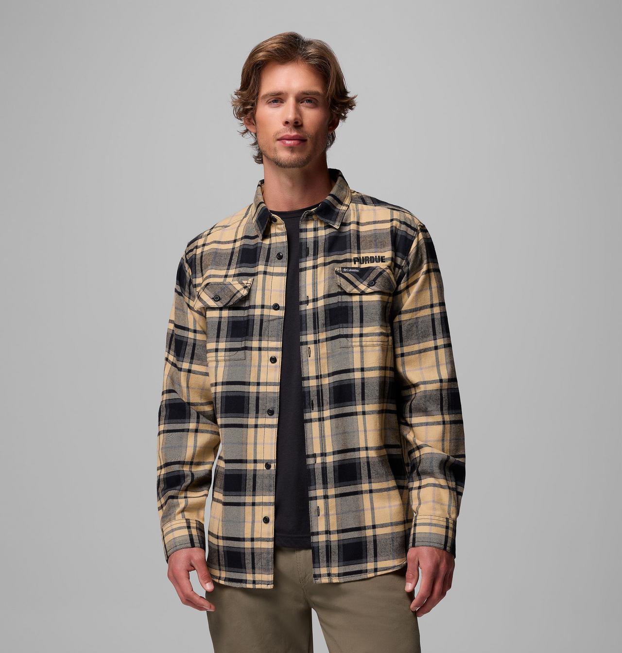 Men's Collegiate Flare Gun™ Flannel Long Sleeve Shirt - Purdue 5