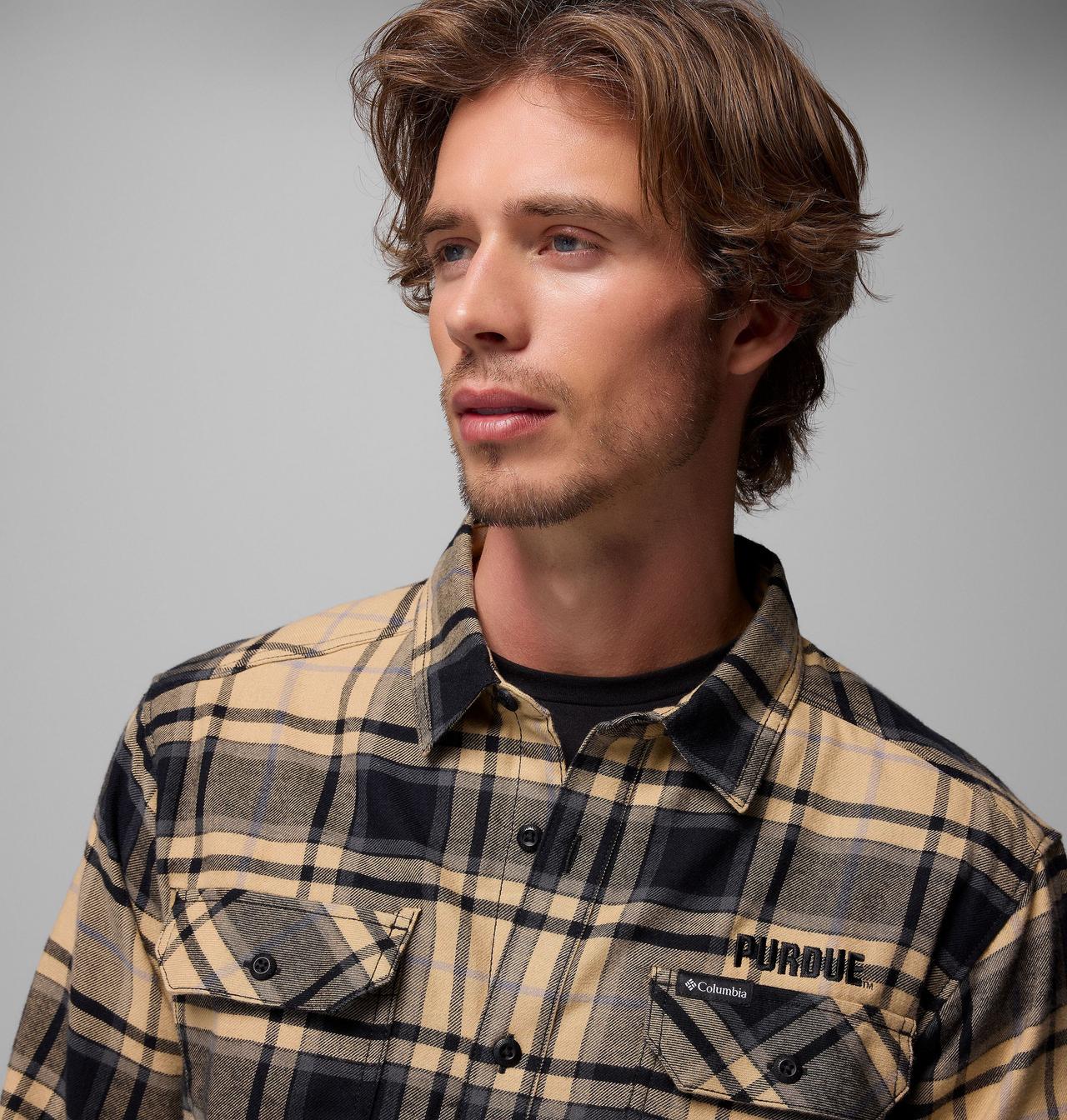Men's Collegiate Flare Gun™ Flannel Long Sleeve Shirt - Purdue 6