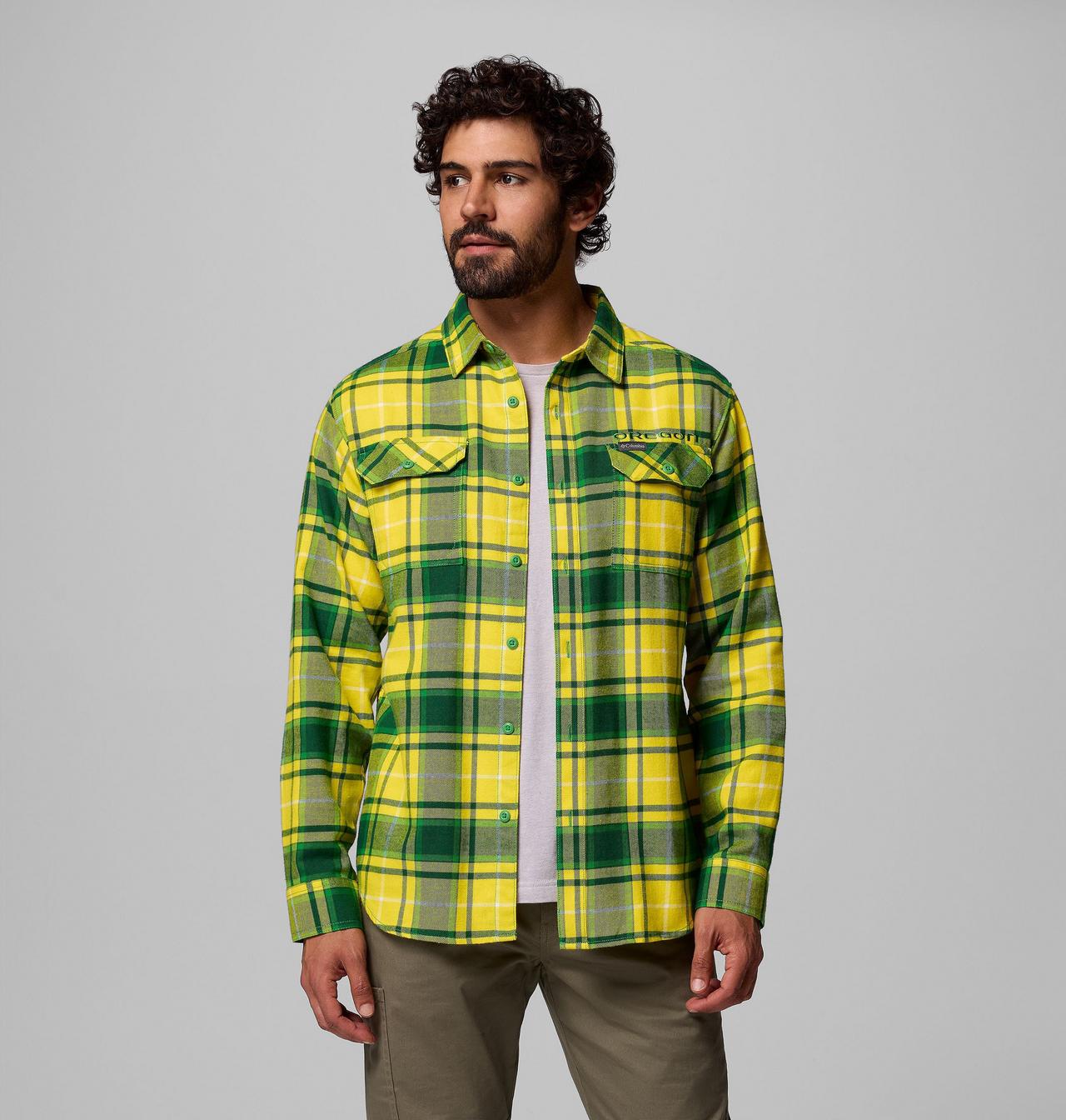 Men's Collegiate Flare Gun™ Flannel Long Sleeve Shirt - Oregon 5