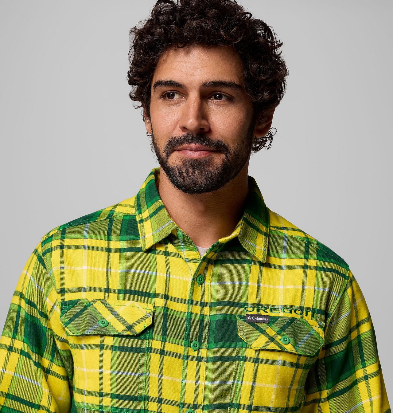 Men's Collegiate Flare Gun™ Flannel Long Sleeve Shirt - Oregon 6