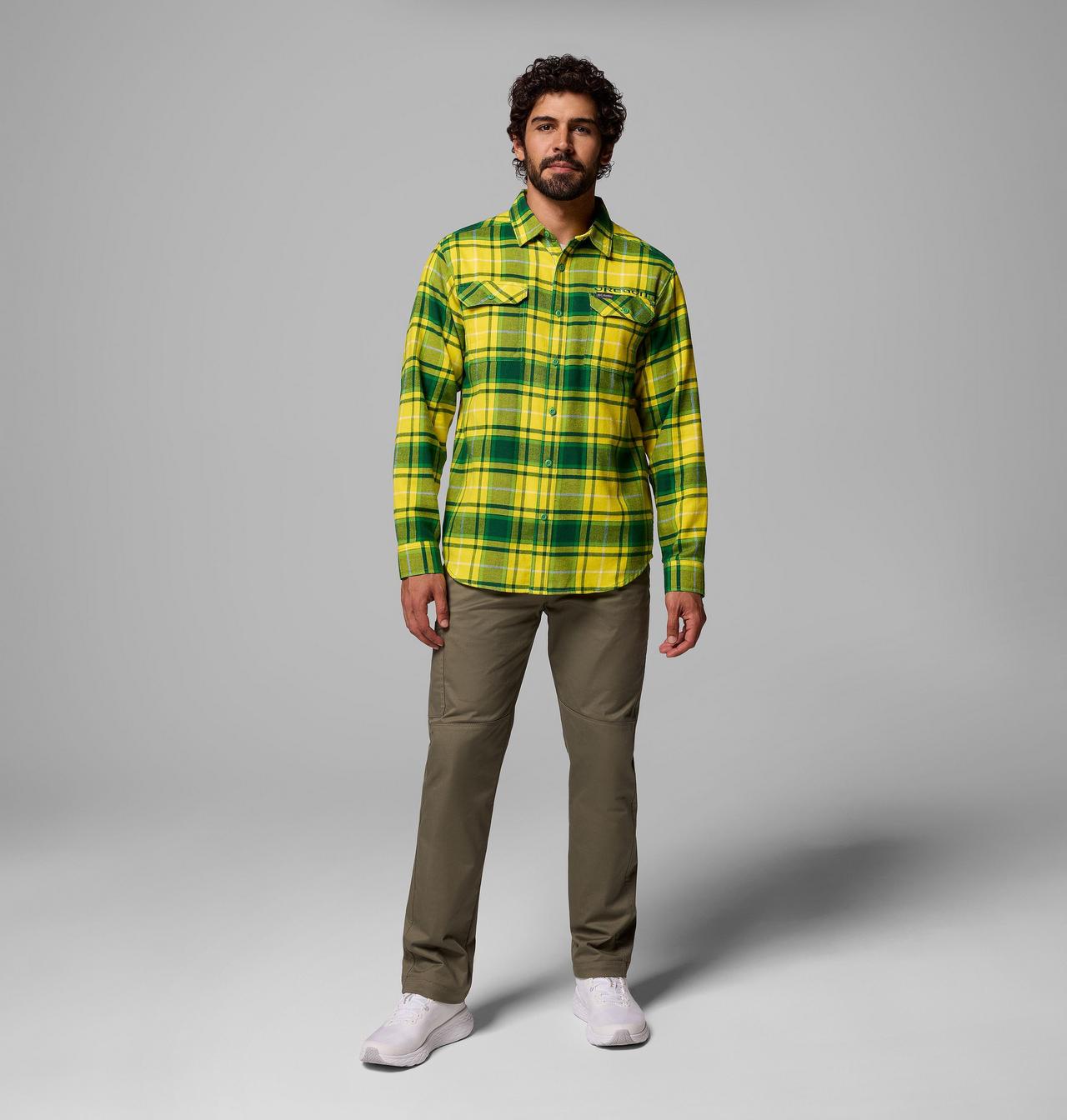 Men's Collegiate Flare Gun™ Flannel Long Sleeve Shirt - Oregon 2