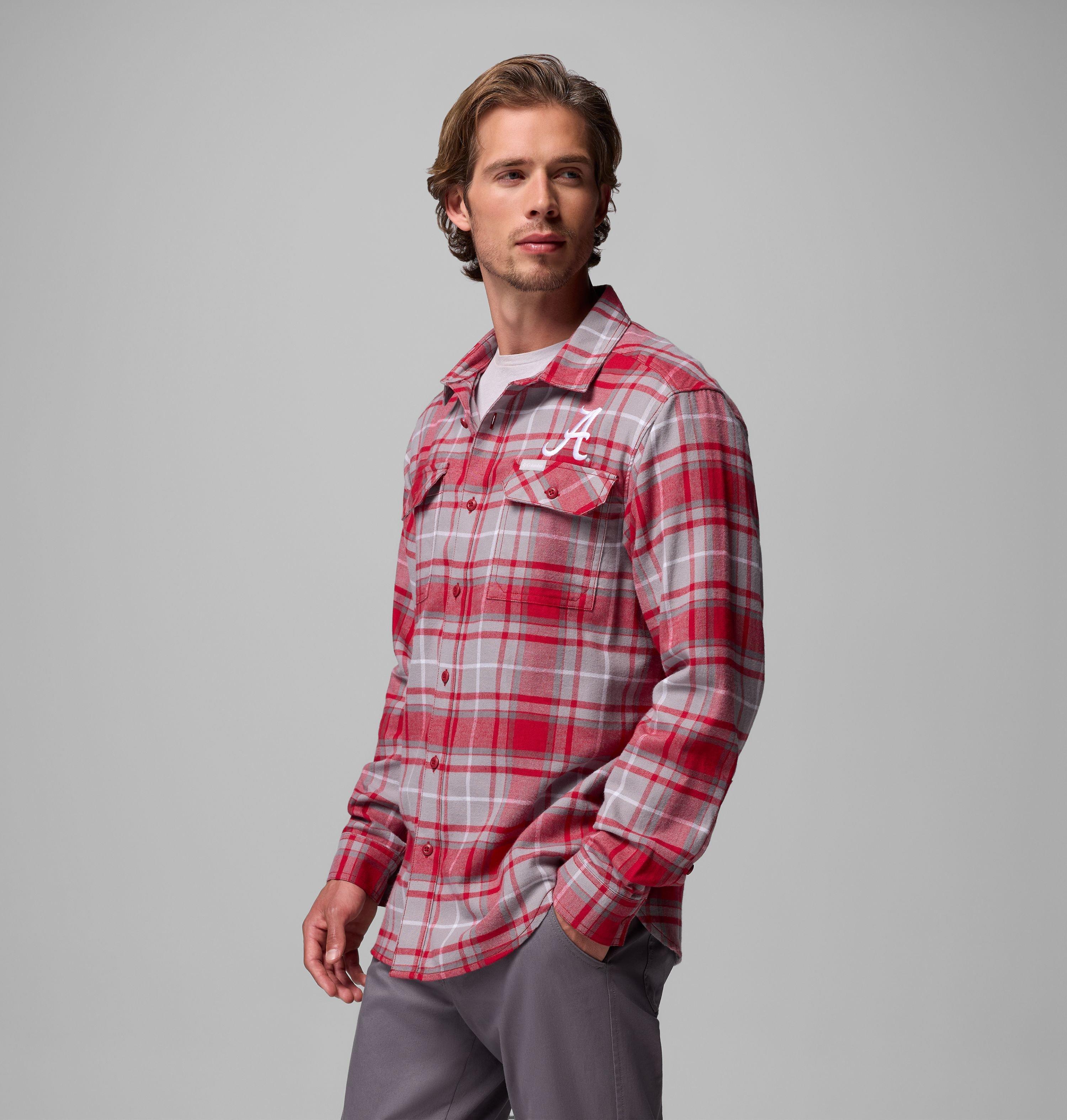 Men's Collegiate Flare Gun Flannel Long Sleeve Shirt - Alabama 4