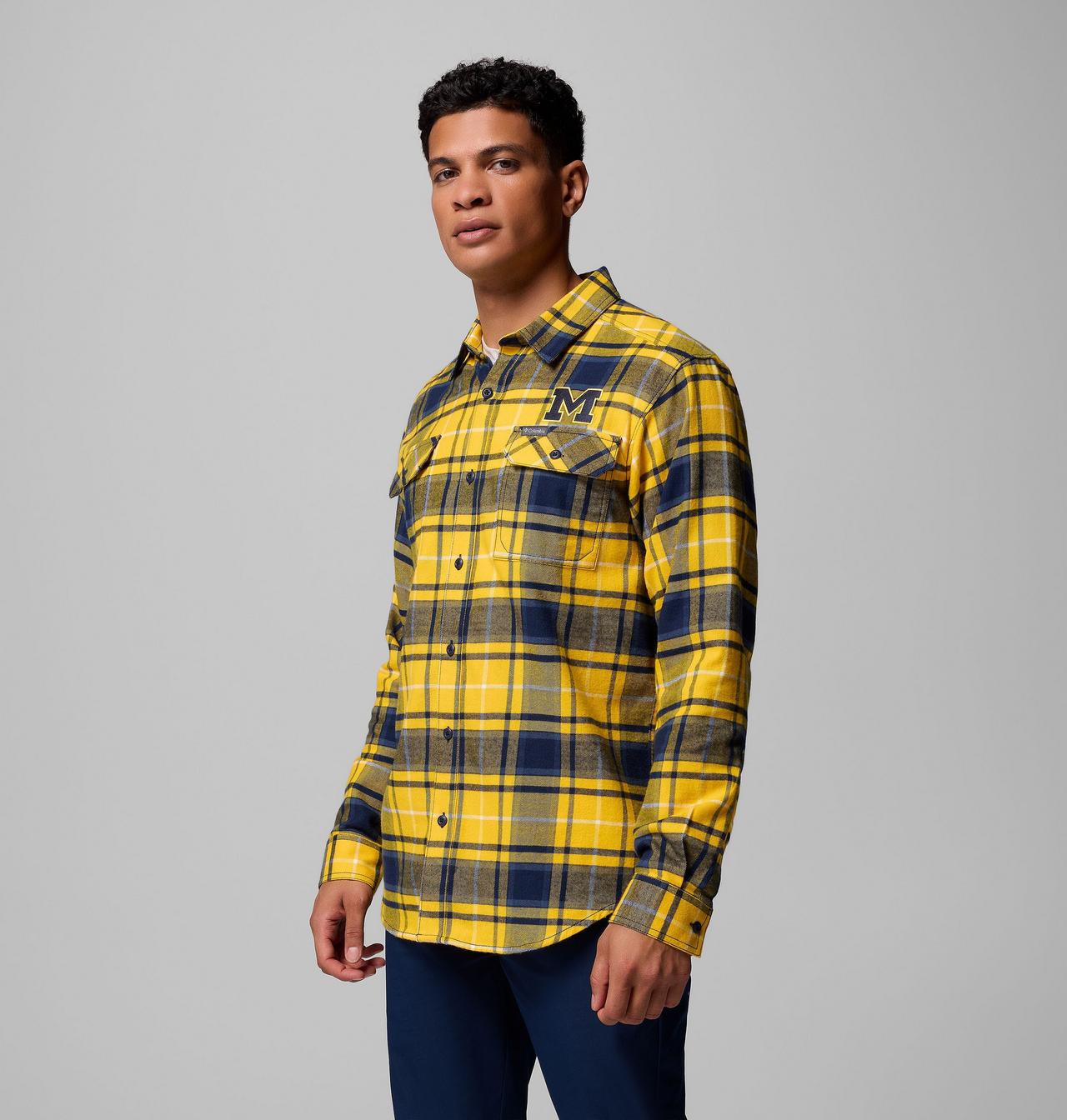 Men's Collegiate Flare Gun™ Flannel Long Sleeve Shirt - Michigan 4